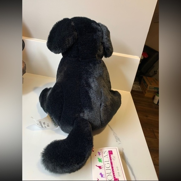 New 9” Douglas Cuddle Toys Floppy Black Lab Plush Leather Nose - Picture 3 of 4